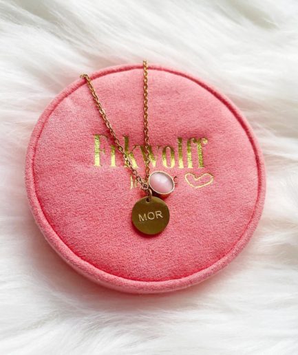 Mini Moon Mor Halskæde -Rosa